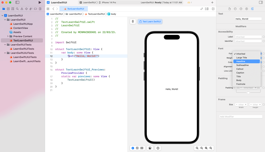 How To Add Font, FontWeight To Text In SwiftUI